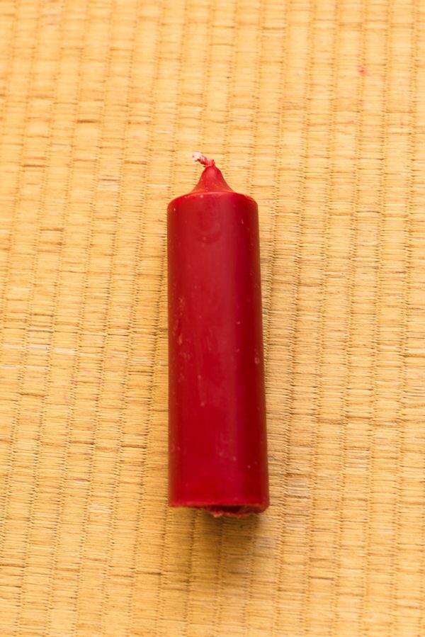 Bougie traditionnelle cire rouge