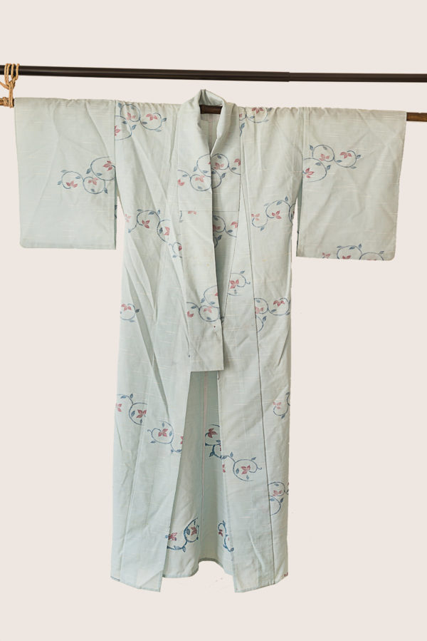 Yukata en lin bleu pâle