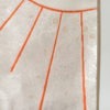 Obi Furuko blanc perle motif soleil orangé large – Image 2